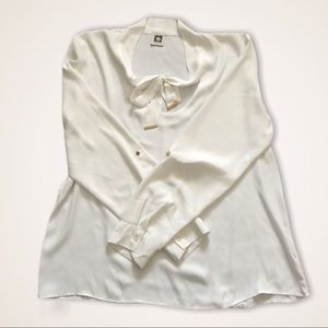 White Blouse w/ Gold Hardware